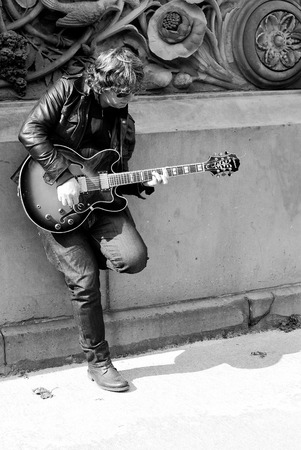 Musician Sean Yox in Central Park
