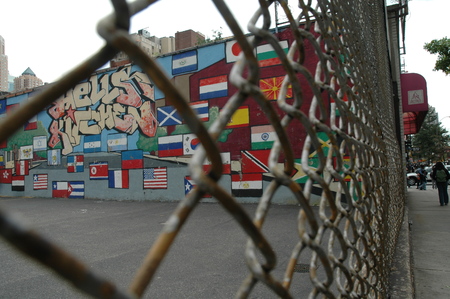 Hell's Kitchen graffiti from the late 80's in a schoolyard